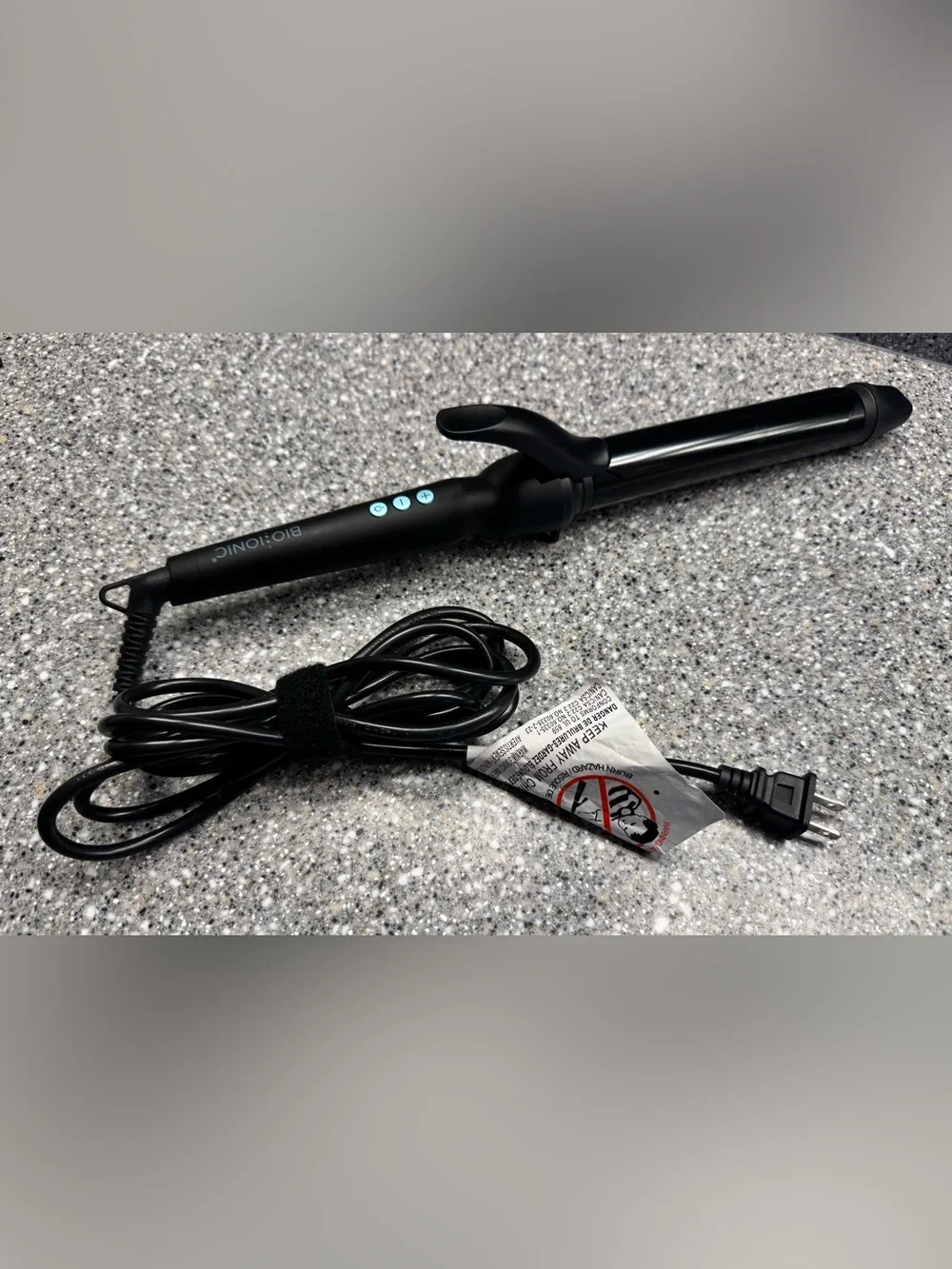 Ionic Black Long Barrel Curling Iron - 1.25 